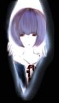  artist_request ayanami_rei blue_hair closed_mouth expressionless looking_at_viewer neon_genesis_evangelion opening red_eyes red_ribbon ribbon school_uniform short_hair simple_background solo upper_body white_background zipper 