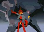  animated animated_gif canti epic flcl kicking lowres mecha robot solo 