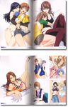  groping horibe_hiderou multiple_girls one-piece_swimsuit panties scan scan_artifacts swimsuit underwear yuri 