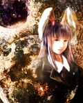  animal_ears aojiru_(shiro_to_kuro_no_mukyou) bunny_ears long_sleeves non-web_source photorealistic realistic reisen_udongein_inaba solo touhou 