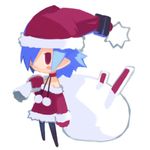  bunny christmas harada_takehito hat long_sleeves lowres original pantyhose pleinair santa_costume santa_hat solo usagi-san 