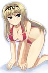  blonde_hair breasts kusugawa_sasara long_hair otoutogimi slingshot_swimsuit solo swimsuit to_heart_2 