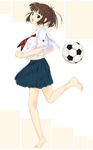  ball barefoot feet kibina_high_school_uniform kimi_kiss mizuki_makoto playing_sports sakino_asuka school_uniform soccer soccer_ball soles solo sport telstar toes 