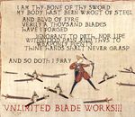  archer artist_request bayeux_tapestry fate/stay_night fate_(series) male_focus parody unlimited_blade_works 