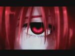  elfen_lied lucy_(elfen_lied) red_eyes red_hair screencap solo staring 