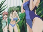  :d :o bare_shoulders bikini breast_squeeze breasts casual_one-piece_swimsuit chin_grab cleavage competition_swimsuit flat_chest frilled_swimsuit frills green_eyes green_hair hand_on_hip head_out_of_frame headband highleg highleg_swimsuit inukami! leaning_forward long_hair medium_breasts multiple_girls nadeshiko_(inukami) navel one-piece_swimsuit open_mouth pink_hair red_eyes screencap short_hair smile sports_bikini standing swimsuit thighs twintails youko_(inukami) 