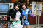  alternate_costume binchou-tan binchou-tan_(character) cosplay kazama_asuka kazama_asuka_(cosplay) ling_xiaoyu ling_xiaoyu_(cosplay) midriff multiple_girls navel photo tekken twintails 