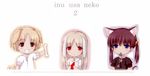  animal_ears bunny_ears cat_ears copyright_request dog_ears multiple_girls ooji 