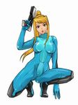  :o angry arm_support ass_visible_through_thighs bangs blonde_hair blue_bodysuit blue_eyes bodysuit breasts breasts_apart eyebrows_visible_through_hair finger_on_trigger full_body gloves gun hair_tie handgun head_tilt high_ponytail holding holding_gun holding_weapon large_breasts latex legs_apart long_hair looking_at_viewer metroid metroid:_zero_mission michael one_knee open_mouth paralyzer ponytail samus_aran shiny shiny_clothes sidelocks simple_background skin_tight solo squatting straight_hair stun_gun swept_bangs tiptoes turtleneck v-shaped_eyebrows weapon white_background zero_suit 