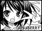  aisuberry greyscale monochrome solo suzumiya_haruhi suzumiya_haruhi_no_yuuutsu v 
