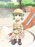  azuma_kiyohiko koiwai_yotsuba lowres playground quad_tails solo yotsubato! 