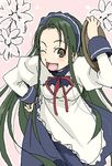  kannuki_hisui long_hair long_sleeves lowres maid oekaki solo suzumiya_haruhi_no_yuuutsu tsuruya very_long_hair 