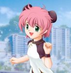  anita_king china_dress chinese_clothes dress green_eyes pink_hair r.o.d_the_tv read_or_die short_hair solo 