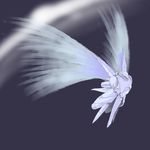  artist_request copyright_request grey grey_background helmet mecha no_humans wings 