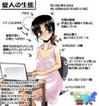  comic computer diagram fujoshi futaba_channel lingerie parody solo translation_request underwear 