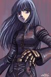  artist_request blue_hair chaps gloves kula_diamond long_hair long_sleeves red_eyes snk solo the_king_of_fighters 