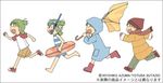  :d ^_^ artist_name azuma_kiyohiko bare_arms barefoot beanie boots broken_umbrella brown_shorts child clenched_hands closed_eyes coat diving_mask diving_mask_on_head excited full_body green_pants happy hat holding holding_umbrella hood hood_up innertube koiwai_yotsuba long_sleeves lowres mittens multiple_views one-piece_swimsuit open_mouth pants pocket quad_tails raglan_sleeves raincoat red_footwear red_hat red_scarf rubber_boots running scarf seasons shoes short_sleeves shorts simple_background smile sneakers snorkel striped swimsuit umbrella variations white_background winter_clothes winter_coat yotsubato! 