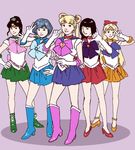  aino_minako artist_request bare_legs bishoujo_senshi_sailor_moon blue_choker blue_footwear blue_sailor_collar blue_skirt boots bow choker green_choker green_footwear green_sailor_collar green_skirt hino_rei inner_senshi kino_makoto knee_boots lowres magical_girl mizuno_ami multiple_girls oekaki orange_choker orange_sailor_collar orange_skirt pink_bow ponytail pretty_guardian_sailor_moon purple_background red_bow red_choker red_sailor_collar red_skirt sailor_collar sailor_jupiter sailor_mars sailor_mercury sailor_moon sailor_senshi sailor_senshi_uniform sailor_venus skirt strappy_heels tsukino_usagi 