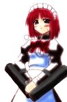  :&lt; artist_request blush hisui long_sleeves maid maid_headdress red_hair short_hair solo tsukihime 