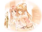  air blonde_hair duplicate hug jpeg_artifacts kamio_haruko kamio_misuzu multiple_girls mutsuki_(moonknives) 