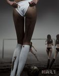  asian ass ball kneehighs lingerie mud multiple_girls panties photo soccer socks underwear 