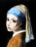  fine_art_parody girl_with_a_pearl_earring johannes_vermeer parody pearl solo 