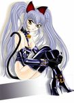  animal_ears artist_request bell bell_collar boots cat_ears collar elbow_gloves gloves high_heel_boots high_heels hoshino_ruri kidou_senkan_nadesico leather shoes solo tail thigh_boots thighhighs 