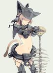  amiami animal_ears animal_helmet armor bad_anatomy cat_ears helmet no_panties original petite solo sword tail weapon 