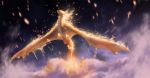  2019 claws digital_media_(artwork) dragon feral fire flying isvoc membranous_wings night outside scalie sky solo star starry_sky western_dragon wings 