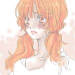  artist_request honey_and_clover lowres monochrome oekaki orange_(color) solo twintails yamada_ayumi 