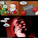  2007 christmas death_note death_note_(object) male_focus parody santa_claus scott_ramsoomair third-party_source vgcats yagami_light 