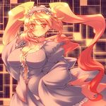  blonde_hair breasts copyright_request hairband large_breasts long_hair solo tro twintails 