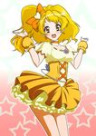  blonde_hair cure_pine earrings fresh_precure! fresh_pretty_cure! jewelry precure pretty_cure smile yamabuki_inori 