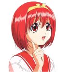  artist_request bow kamigishi_akari red_hair school_uniform solo to_heart yellow_bow 