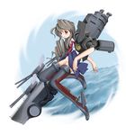  battleship blouse hms_nelson long_hair mecha_musume military military_vehicle nano necktie original panties royal_navy ship solo underwear warship watercraft white_panties world_war_ii 