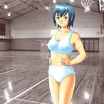  ayuhara_natsu blue_bra blue_panties bra justice_gakuen lingerie lowres panties shiritsu_justice_gakuen solo standing tsukinowa_kumatarou underwear underwear_only 