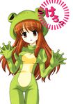 animal_costume artist_request asahina_mikuru bangs frog_costume highres solo suzumiya_haruhi_no_yuuutsu 