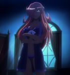  dark_skin hair_over_one_eye kirche_augusta_frederica_von_anhalt_zerbst lingerie nightgown panties red_hair screencap solo stitched third-party_edit underwear zero_no_tsukaima 