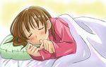  closed_eyes fukuzawa_yumi long_sleeves maria-sama_ga_miteru pajamas sleeping solo thumb_sucking toshifumi under_covers 
