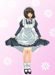  artist_request kimi_kiss long_sleeves maid shijou_mitsuki skirt skirt_lift solo 
