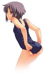  bangs lowres nagato_yuki one-piece_swimsuit school_swimsuit short_hair solo suzumiya_haruhi_no_yuuutsu swimsuit yuuji 