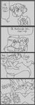  4koma comic game_console greyscale highres monochrome multiple_girls os-tan parody personification playstation_3 something_awful wii xbox 