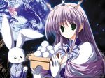  augustic_pieces bunny feena_fam_earthlight food highres mochi moon_rabbit princess solo tsukinon wagashi wallpaper yoake_mae_yori_ruri_iro_na 