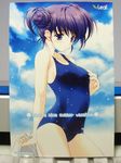  himeyuri_ruri nakamura_takeshi one-piece_swimsuit photo purple_eyes purple_hair school_swimsuit solo swimsuit to_heart_2 