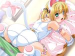  :o against_wall animal_ears aqua_eyes arm_garter armpits ass back bandaid bandaid_on_clothes bangs blonde_hair blunt_bangs blush bow cameltoe cat_ears cat_tail dutch_angle embarrassed fake_animal_ears flat_chest floral_print game_cg garters hair_ribbon head_tilt kuuchuu_yousai leukothea light looking_back megachu! one-piece_swimsuit open_mouth paws pillow pillow_hug ribbon school_swimsuit shadow short_hair short_twintails sitting solo spread_legs sweat swimsuit tail tail_bow tears twintails white_school_swimsuit white_swimsuit window 