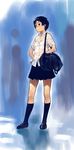  bra copyright_request lingerie oohara_kyuutarou school_uniform socks solo underwear wet 