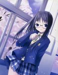  artist_request copyright_request cropped glasses long_sleeves school_uniform solo 