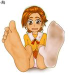  bad_anatomy feet futari_wa_precure_splash_star hyuuga_saki precure school_uniform solo 