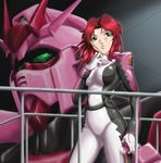  artist_request flay_allster gundam gundam_seed mecha pilot_suit red_hair strike_gundam strike_rouge 