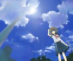  cloud day ikeda_jun_(mizutamari) original school_uniform sky solo source_request 